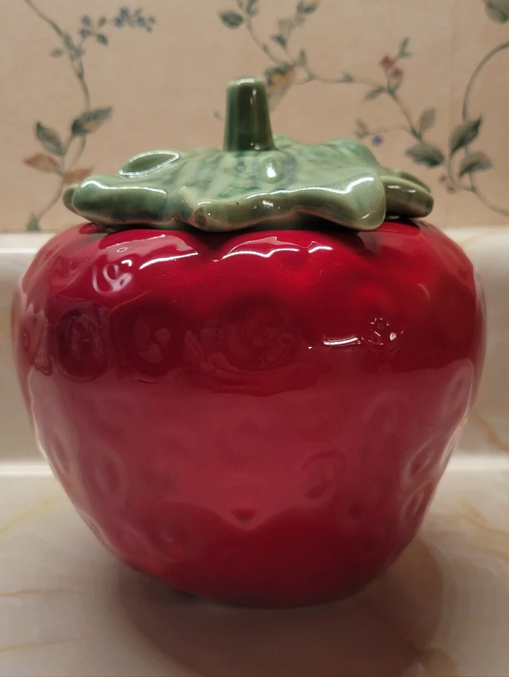 1970's Vintage House Of Webster Ceramic Strawberry Cookie Jar